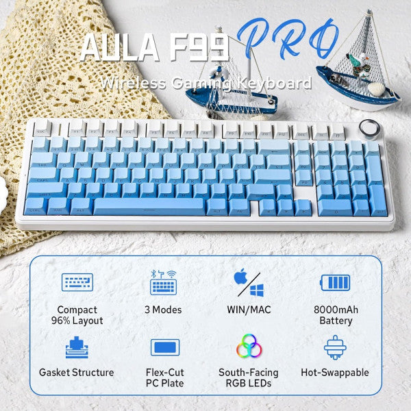 AULA F99 PRO Gradient Blue (Nimbus V3 Switch) AULA F99 PRO Gradient Blue (Nimbus V3 Switch)
